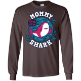 T-Shirts Dark Chocolate / S Shark Family trazo - Mommy Men's Long Sleeve T-Shirt