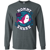 T-Shirts Dark Heather / S Shark Family trazo - Mommy Men's Long Sleeve T-Shirt