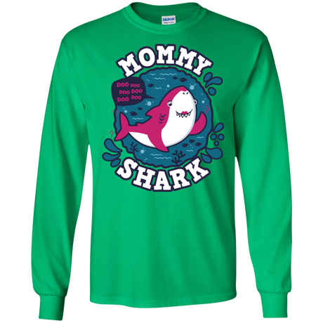 T-Shirts Irish Green / S Shark Family trazo - Mommy Men's Long Sleeve T-Shirt