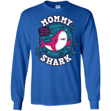 T-Shirts Royal / S Shark Family trazo - Mommy Men's Long Sleeve T-Shirt
