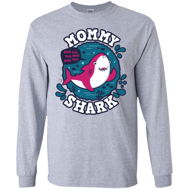 T-Shirts Sport Grey / S Shark Family trazo - Mommy Men's Long Sleeve T-Shirt