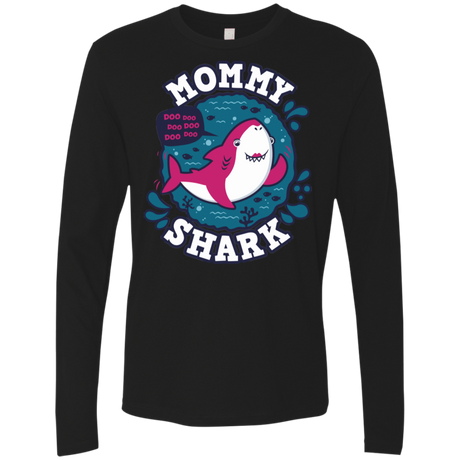 T-Shirts Black / S Shark Family trazo - Mommy Men's Premium Long Sleeve