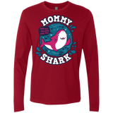 T-Shirts Cardinal / S Shark Family trazo - Mommy Men's Premium Long Sleeve