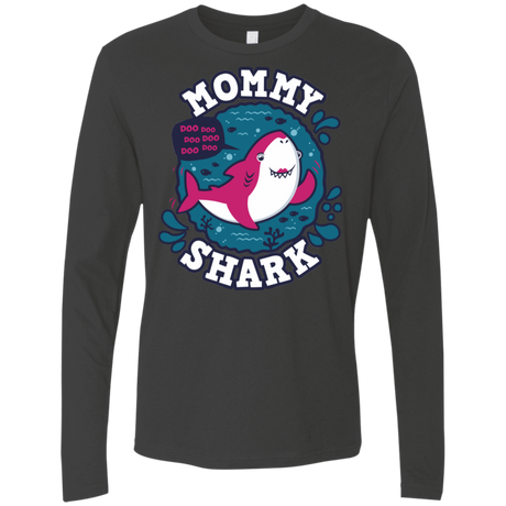 T-Shirts Heavy Metal / S Shark Family trazo - Mommy Men's Premium Long Sleeve