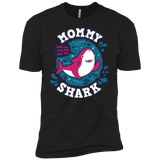 T-Shirts Black / X-Small Shark Family trazo - Mommy Men's Premium T-Shirt