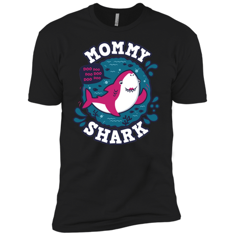 T-Shirts Black / X-Small Shark Family trazo - Mommy Men's Premium T-Shirt