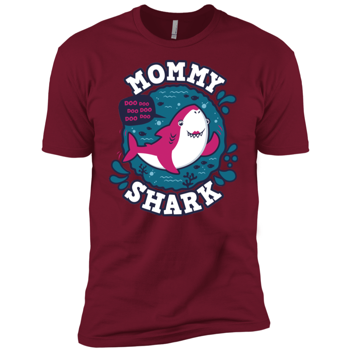 T-Shirts Cardinal / X-Small Shark Family trazo - Mommy Men's Premium T-Shirt