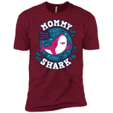 T-Shirts Cardinal / X-Small Shark Family trazo - Mommy Men's Premium T-Shirt