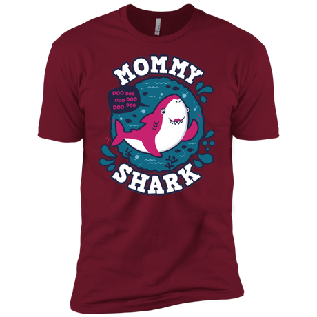T-Shirts Cardinal / X-Small Shark Family trazo - Mommy Men's Premium T-Shirt