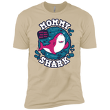 T-Shirts Sand / X-Small Shark Family trazo - Mommy Men's Premium T-Shirt