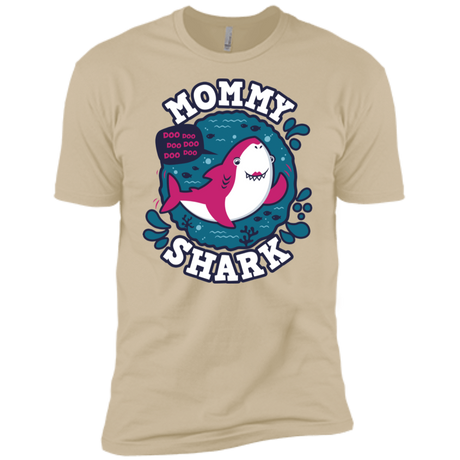 T-Shirts Sand / X-Small Shark Family trazo - Mommy Men's Premium T-Shirt