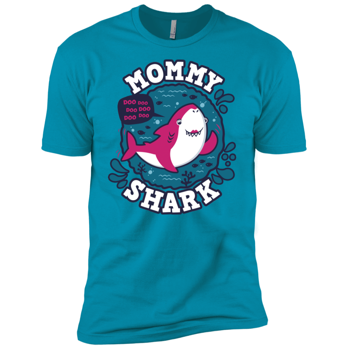 T-Shirts Turquoise / X-Small Shark Family trazo - Mommy Men's Premium T-Shirt