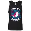 T-Shirts Black / S Shark Family trazo - Mommy Men's Premium Tank Top