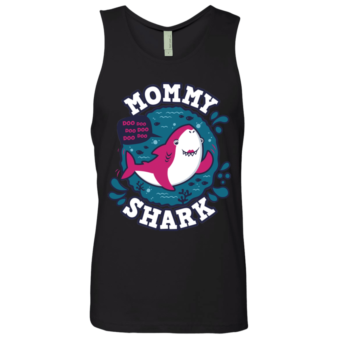 T-Shirts Black / S Shark Family trazo - Mommy Men's Premium Tank Top