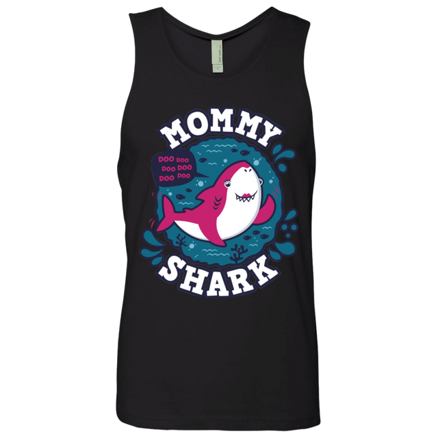 T-Shirts Black / S Shark Family trazo - Mommy Men's Premium Tank Top