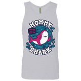 T-Shirts Heather Grey / S Shark Family trazo - Mommy Men's Premium Tank Top