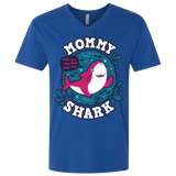 T-Shirts Royal / X-Small Shark Family trazo - Mommy Men's Premium V-Neck