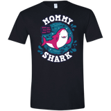 T-Shirts Black / X-Small Shark Family trazo - Mommy Men's Semi-Fitted Softstyle