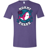T-Shirts Heather Purple / S Shark Family trazo - Mommy Men's Semi-Fitted Softstyle
