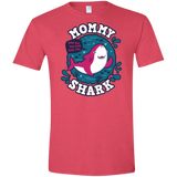 T-Shirts Heather Red / S Shark Family trazo - Mommy Men's Semi-Fitted Softstyle