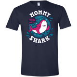 T-Shirts Navy / X-Small Shark Family trazo - Mommy Men's Semi-Fitted Softstyle