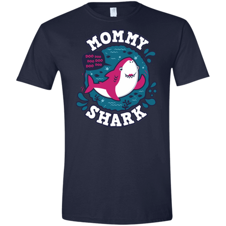 T-Shirts Navy / X-Small Shark Family trazo - Mommy Men's Semi-Fitted Softstyle