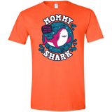 T-Shirts Orange / S Shark Family trazo - Mommy Men's Semi-Fitted Softstyle