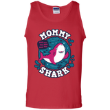 T-Shirts Red / S Shark Family trazo - Mommy Men's Tank Top