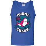 T-Shirts Royal / S Shark Family trazo - Mommy Men's Tank Top