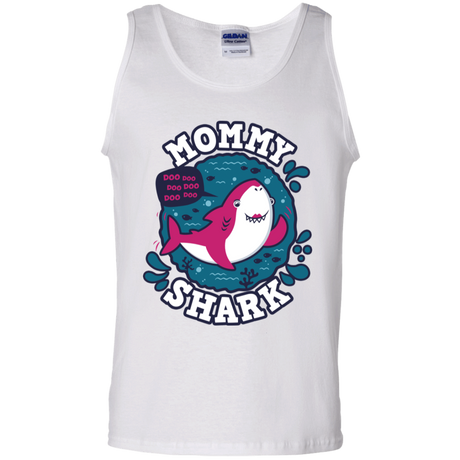 T-Shirts White / S Shark Family trazo - Mommy Men's Tank Top