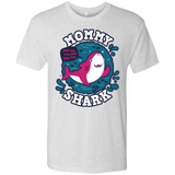T-Shirts Heather White / S Shark Family trazo - Mommy Men's Triblend T-Shirt