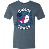 T-Shirts Indigo / S Shark Family trazo - Mommy Men's Triblend T-Shirt