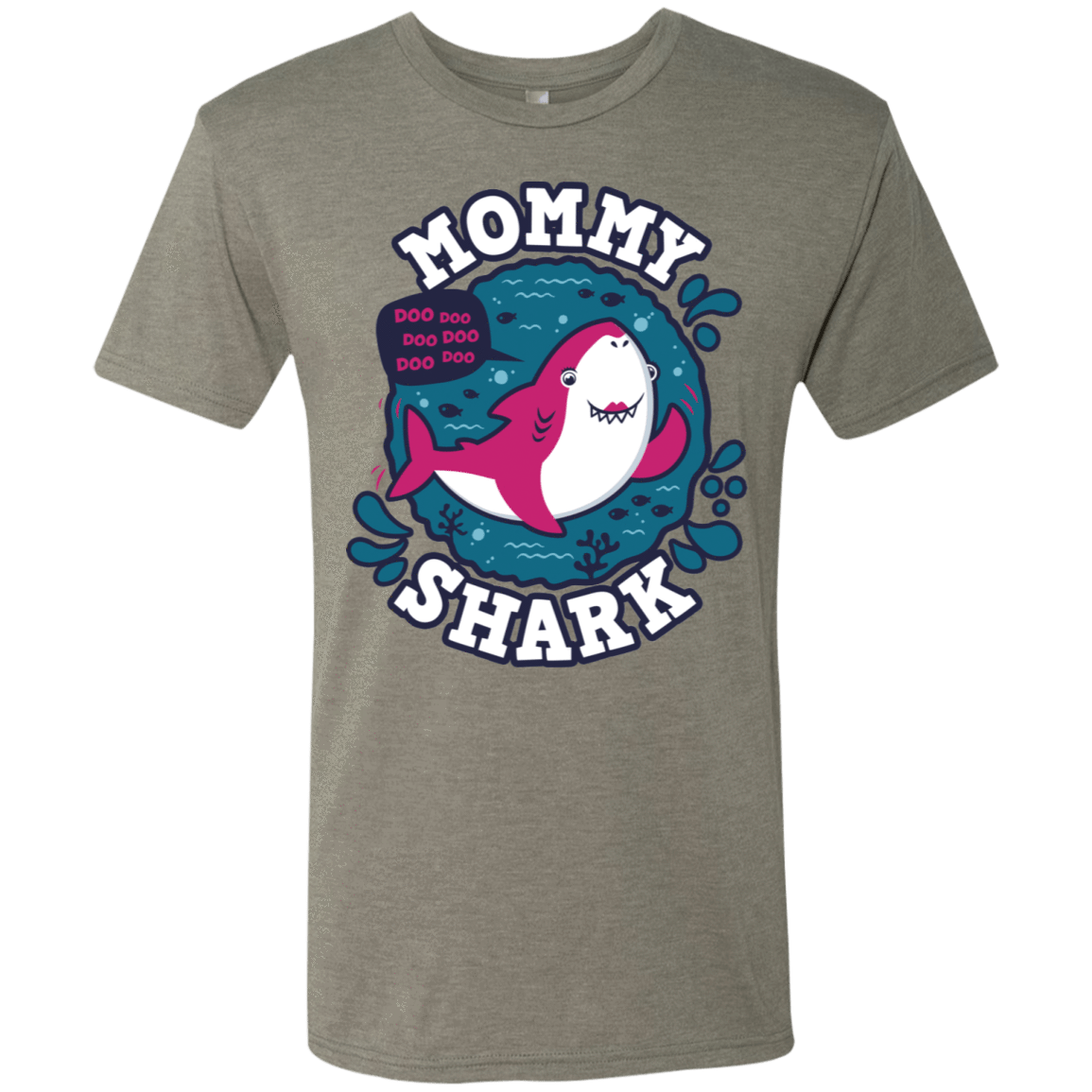 T-Shirts Venetian Grey / S Shark Family trazo - Mommy Men's Triblend T-Shirt