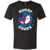 T-Shirts Vintage Black / S Shark Family trazo - Mommy Men's Triblend T-Shirt
