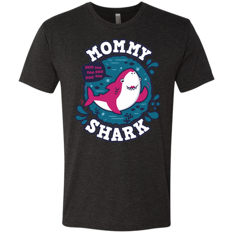T-Shirts Vintage Black / S Shark Family trazo - Mommy Men's Triblend T-Shirt