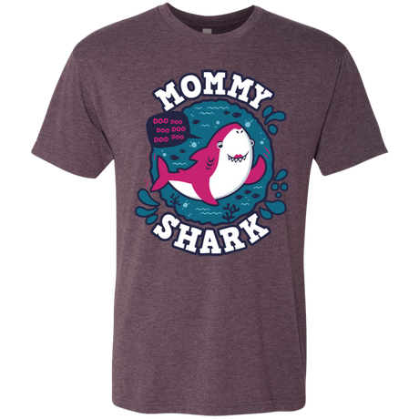 T-Shirts Vintage Purple / S Shark Family trazo - Mommy Men's Triblend T-Shirt