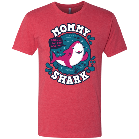 T-Shirts Vintage Red / S Shark Family trazo - Mommy Men's Triblend T-Shirt