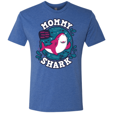T-Shirts Vintage Royal / S Shark Family trazo - Mommy Men's Triblend T-Shirt