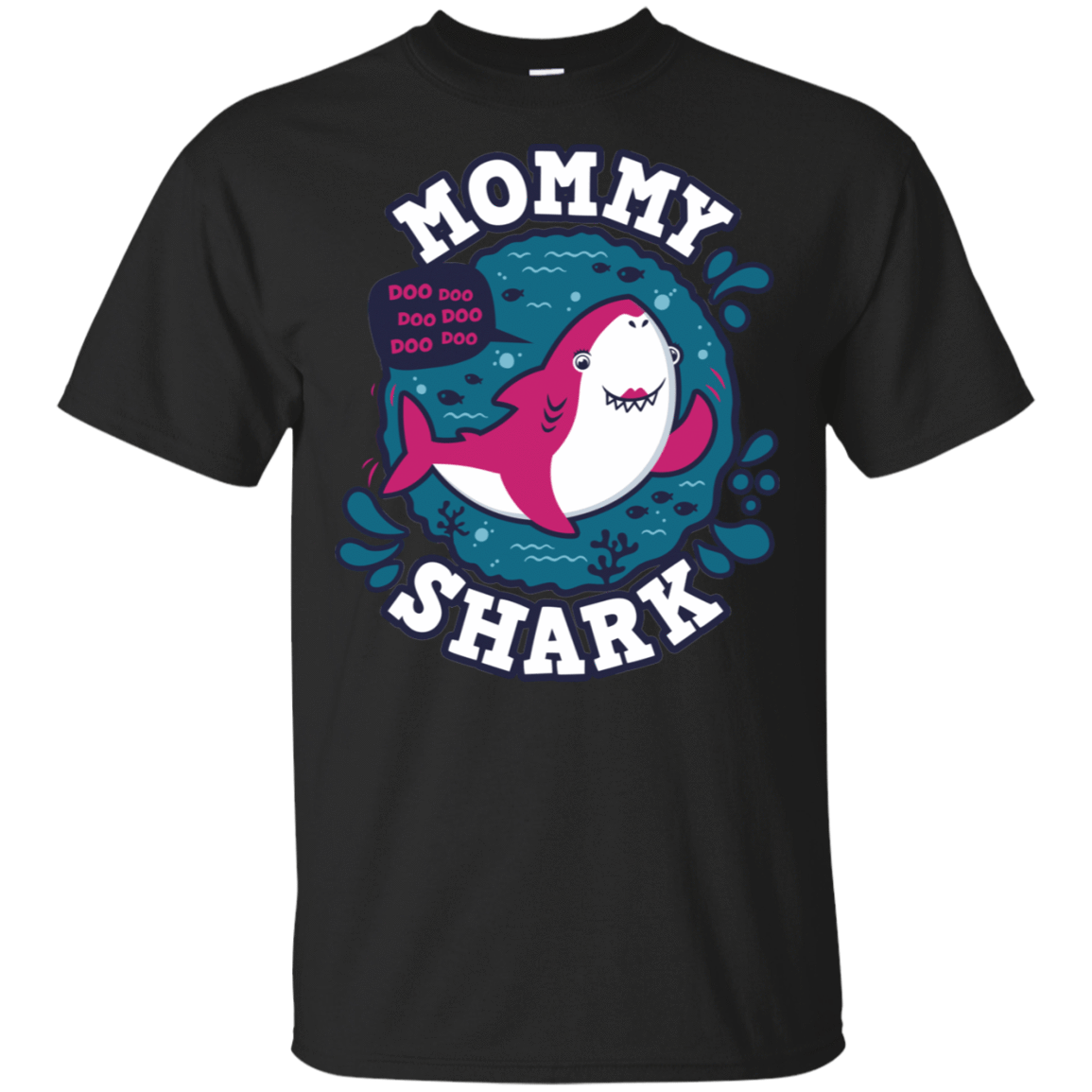 T-Shirts Black / S Shark Family trazo - Mommy T-Shirt