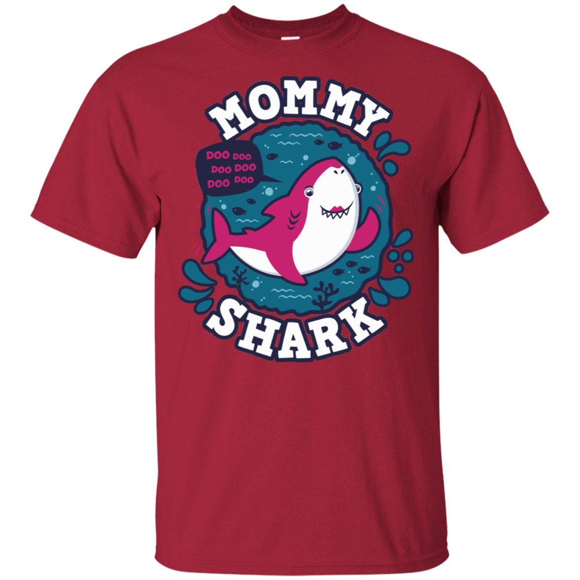 T-Shirts Cardinal / S Shark Family trazo - Mommy T-Shirt