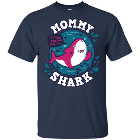 T-Shirts Navy / S Shark Family trazo - Mommy T-Shirt