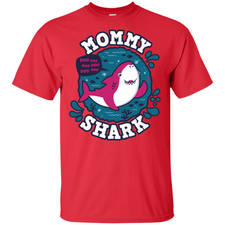 T-Shirts Red / S Shark Family trazo - Mommy T-Shirt