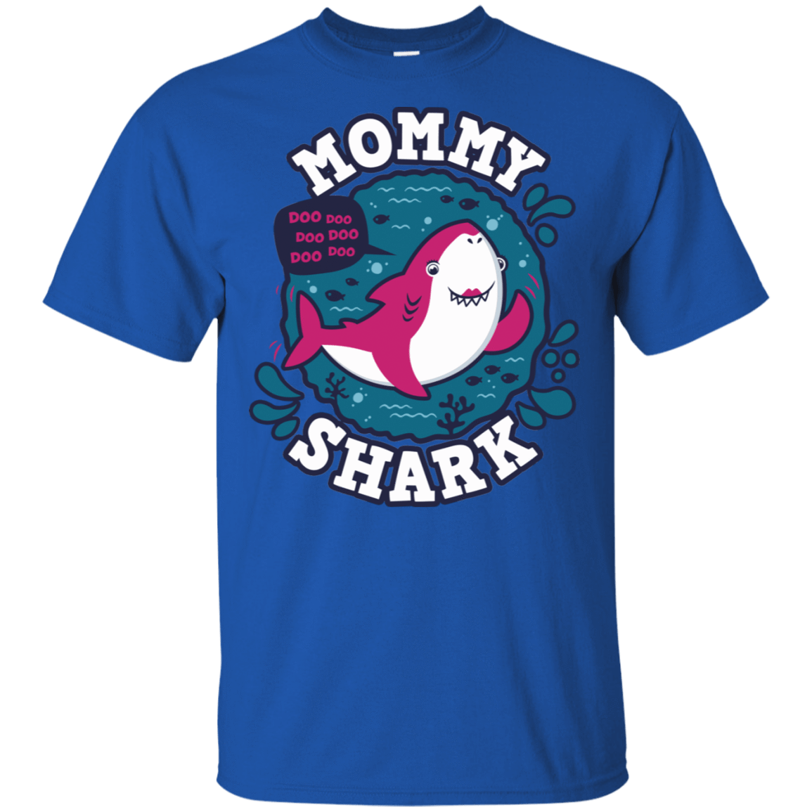 T-Shirts Royal / S Shark Family trazo - Mommy T-Shirt