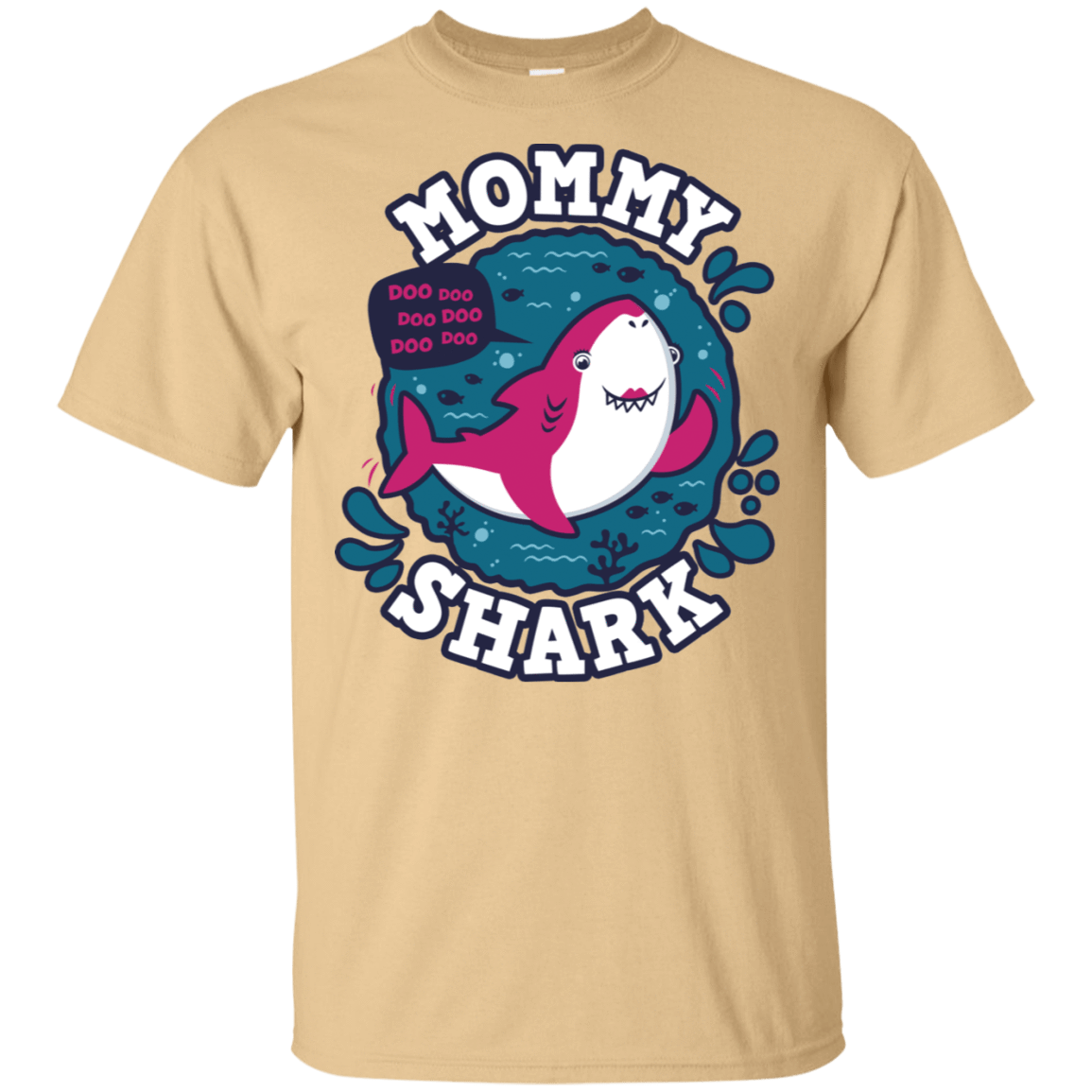 T-Shirts Vegas Gold / S Shark Family trazo - Mommy T-Shirt