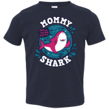 T-Shirts Navy / 2T Shark Family trazo - Mommy Toddler Premium T-Shirt