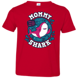 T-Shirts Red / 2T Shark Family trazo - Mommy Toddler Premium T-Shirt