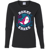 T-Shirts Black / S Shark Family trazo - Mommy Women's Long Sleeve T-Shirt