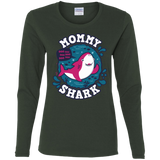 T-Shirts Forest / S Shark Family trazo - Mommy Women's Long Sleeve T-Shirt