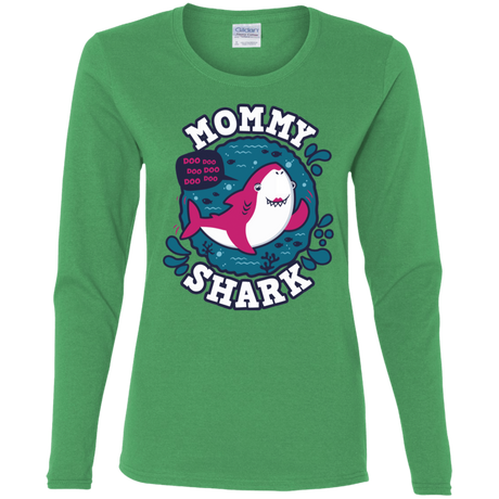 T-Shirts Irish Green / S Shark Family trazo - Mommy Women's Long Sleeve T-Shirt