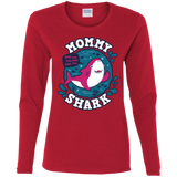 T-Shirts Red / S Shark Family trazo - Mommy Women's Long Sleeve T-Shirt